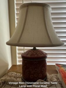 Vintage-Red-Chinoiserie-Ceramic-Table-Lamp-with-Floral-Motif