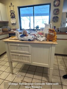 Vintage-Two-Drawer-Console-Table-with-Wire-Baskets