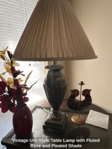 Vintage-Urn-Style-Table-Lamp-with-Fluted-Base-and-Pleated-Shade