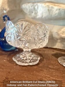 American-Brilliant-Cut-Glass-ABCG-Hobstar-and-Fan-Pattern-Footed-Compote-Bowl-1