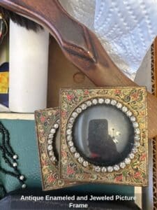 Antique-Enameled-and-Jeweled-Picture-Frame