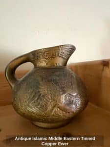 Antique-Islamic-Middle-Eastern-Tinned-Copper-Ewer