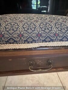 Antique-Piano-Bench-with-Storage-Drawer-second-image