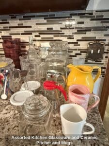 Assorted-Kitchen-Glassware-and-Ceramic-Pitcher-and-Mugs-1