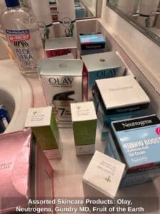 Assorted-Skincare-Products-Olay-Neutrogena-Gundry-MD-Fruit-of-the-Earth-2