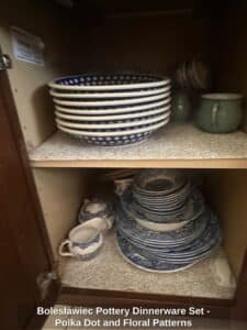 Bolesawiec-Pottery-Dinnerware-Set-Polka-Dot-and-Floral-Patterns