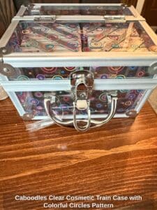 Caboodles-Clear-Cosmetic-Train-Case-with-Colorful-Circles-Pattern-second-image-1