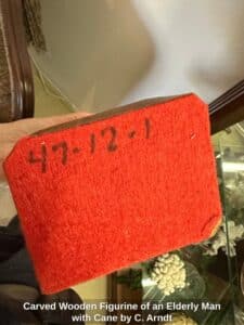 Carved-Wooden-Figurine-of-an-Elderly-Man-with-Cane-by-C.-Arndt-third-image-2