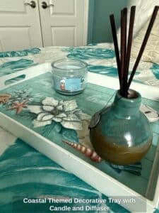 Coastal-Themed-Decorative-Tray-with-Candle-and-Diffuser