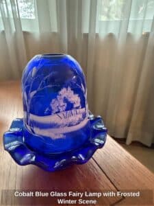 Cobalt-Blue-Glass-Fairy-Lamp-with-Frosted-Winter-Scene-1