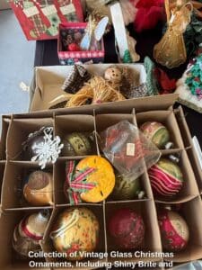 Collection-of-Vintage-Glass-Christmas-Ornaments-Including-Shiny-Brite-and-Hand-Painted-Styles-1