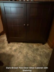 Dark-Brown-Two-Door-Shoe-Cabinet-with-Shelving-1