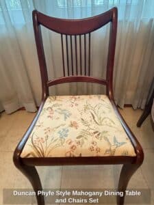 Duncan-Phyfe-Style-Mahogany-Dining-Table-and-Chairs-Set-second-image-1