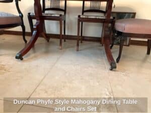 Duncan-Phyfe-Style-Mahogany-Dining-Table-and-Chairs-Set-third-image-1