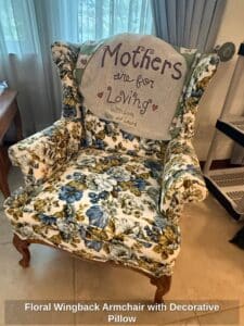 Floral-Wingback-Armchair-with-Decorative-Pillow-1