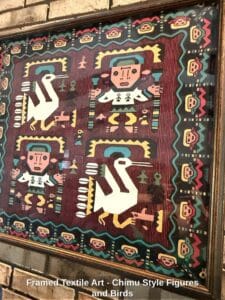 Framed-Textile-Art-Chimu-Style-Figures-and-Birds