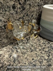 Glass-Koala-Family-Figurine-with-Gold-Accents