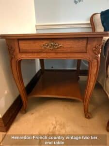 Henredon-French-country-vintage-two-tier-end-table-1