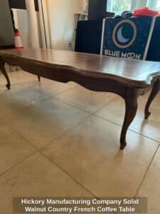 Hickory-Manufacturing-Company-Solid-Walnut-Country-French-Coffee-Table-third-image-1