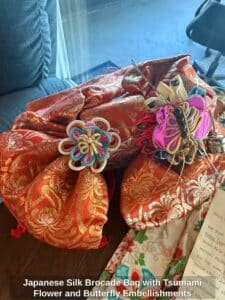 Japanese-Silk-Brocade-Bag-with-Tsumami-Flower-and-Butterfly-Embellishments-1