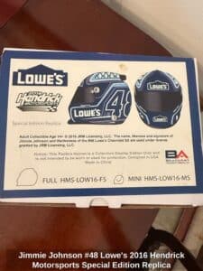 Jimmie-Johnson-Lowes-Hendrick-Motorsports-Special-Edition-Replica-Helmet-second-image-1