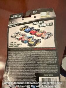 Jimmie-Johnson-NASCAR-Authentics-Wave-Die-Cast-Car-with-Free-Magnet-second-image-1