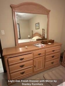Light-Oak-Finish-Dresser-with-Mirror-by-Stanley-Furniture