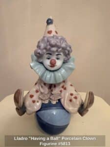 Lladro-Having-a-Ball-Porcelain-Clown-Figurine-