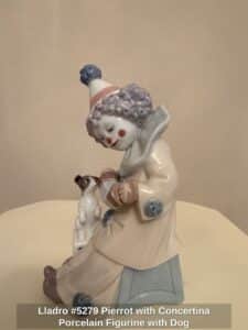 Lladro-Pierrot-with-Concertina-Porcelain-Figurine-with-Dog-second-image