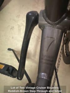 Lot-of-Two-Vintage-Cruiser-Bicycles-Reddish-Brown-Step-Through-and-Silver-Hybrid-third-image