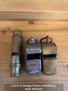 Lot-of-Vintage-Police-and-Military-Style-Whistles
