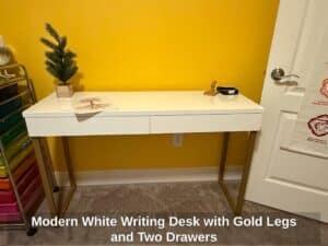 Modern-White-Writing-Desk-with-Gold-Legs-and-Two-Drawers