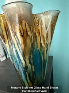 Murano-Style-Art-Glass-Hand-Blown-Handkerchief-Vase-second-image
