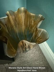 Murano-Style-Art-Glass-Hand-Blown-Handkerchief-Vase-third-image