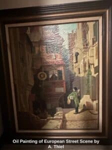 Oil-Painting-of-European-Street-Scene-by-A.-Thiel