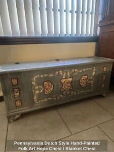 Pennsylvania-Dutch-Style-Hand-Painted-Folk-Art-Hope-Chest-or-Blanket-Chest