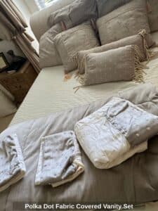 Polka-Dot-Fabric-Covered-Vanity-Set-second-image-1