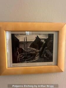 Polperro-Etching-by-Arthur-Brigg