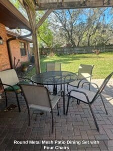 Round-Metal-Mesh-Patio-Dining-Set-with-Four-Chairs