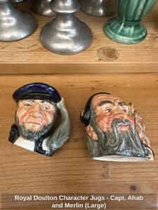 Royal-Doulton-Character-Jugs-Capt.-Ahab-and-Merlin-Large