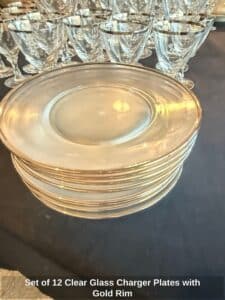 Set-of-Clear-Glass-Charger-Plates-with-Gold-Rim-1