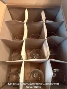 Set-of-Clear-Glass-Wine-Glasses-with-Silver-Rims-1