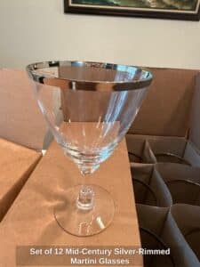 Set-of-Mid-Century-Silver-Rimmed-Martini-Glasses-second-image-1