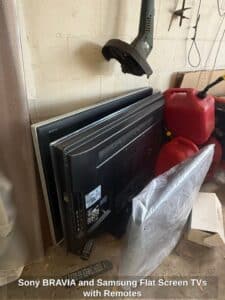 Sony-BRAVIA-and-Samsung-Flat-Screen-TVs-with-Remotes-1