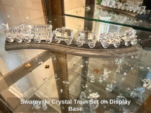 Swarovski-Crystal-Train-Set-on-Display-Base