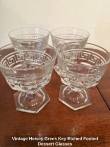 Vintage-Heisey-Greek-Key-Etched-Footed-Dessert-Glasses-second-image-1