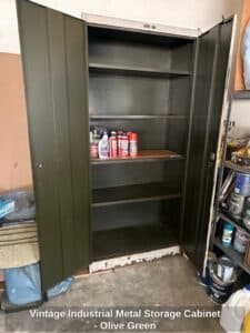 Vintage-Industrial-Metal-Storage-Cabinet-Olive-Green-1
