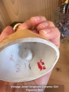 Vintage-Josef-Originals-Ceramic-Girl-Figurine-Bell-second-image