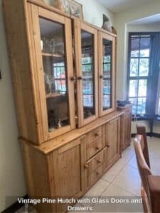 Vintage-Pine-Hutch-with-Glass-Doors-and-Drawers