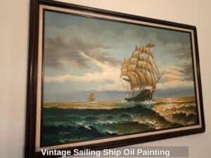 Vintage-Sailing-Ship-Oil-Painting-second-image-1